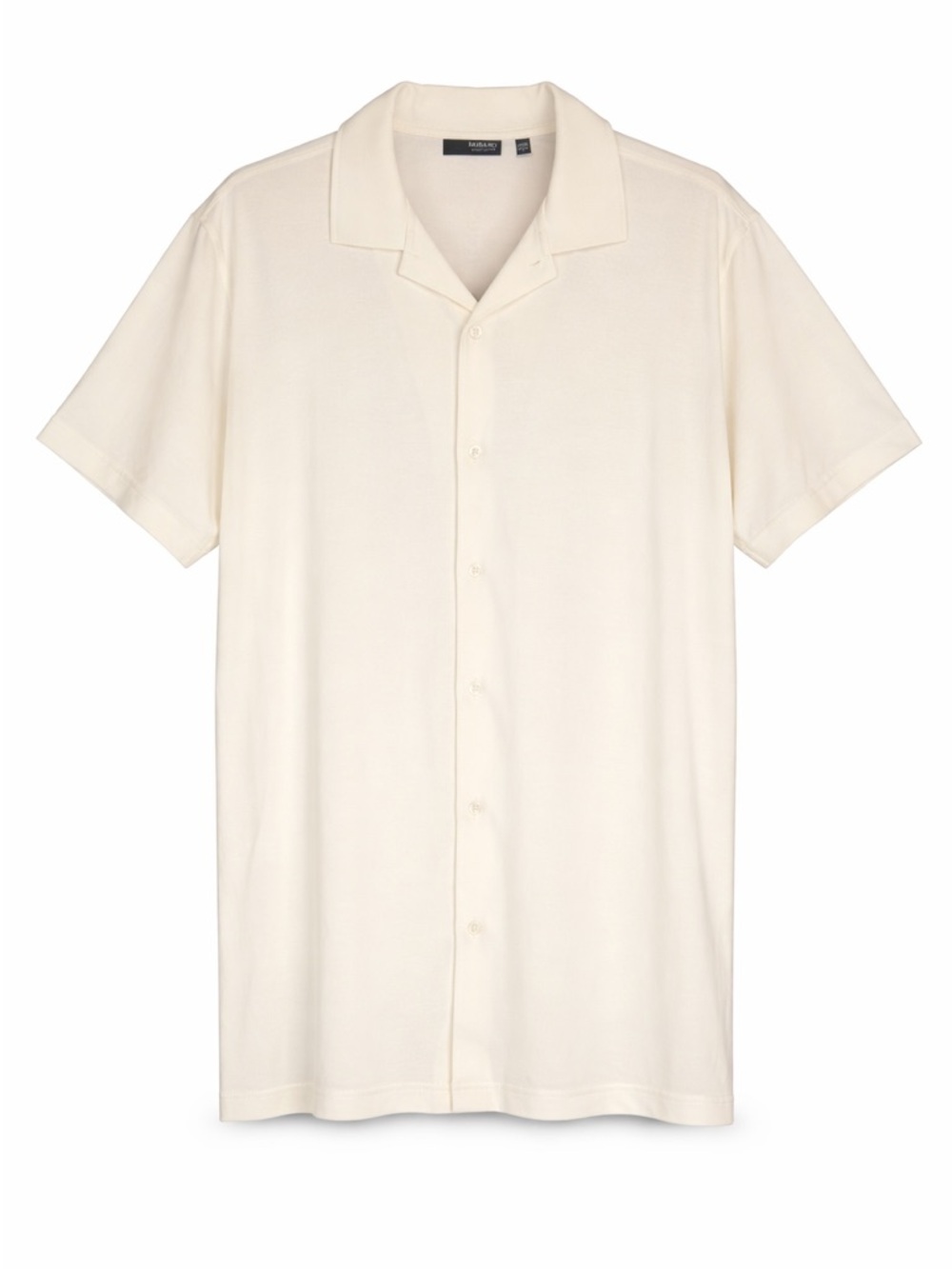 Murano Camp Shirt 2XT Cream Short Sleeve Button Up Big & Tall Resort